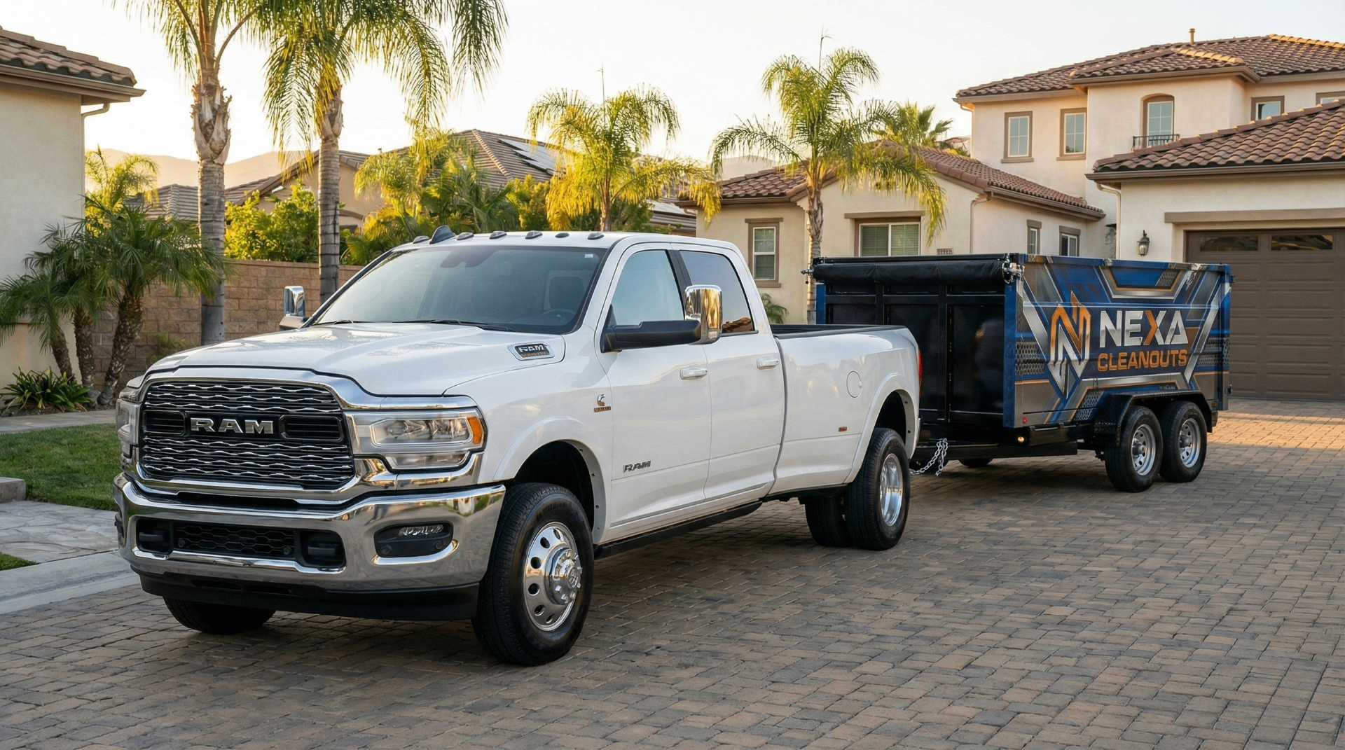 Nexa Cleanouts truck ready for junk removal service in Menifee CA